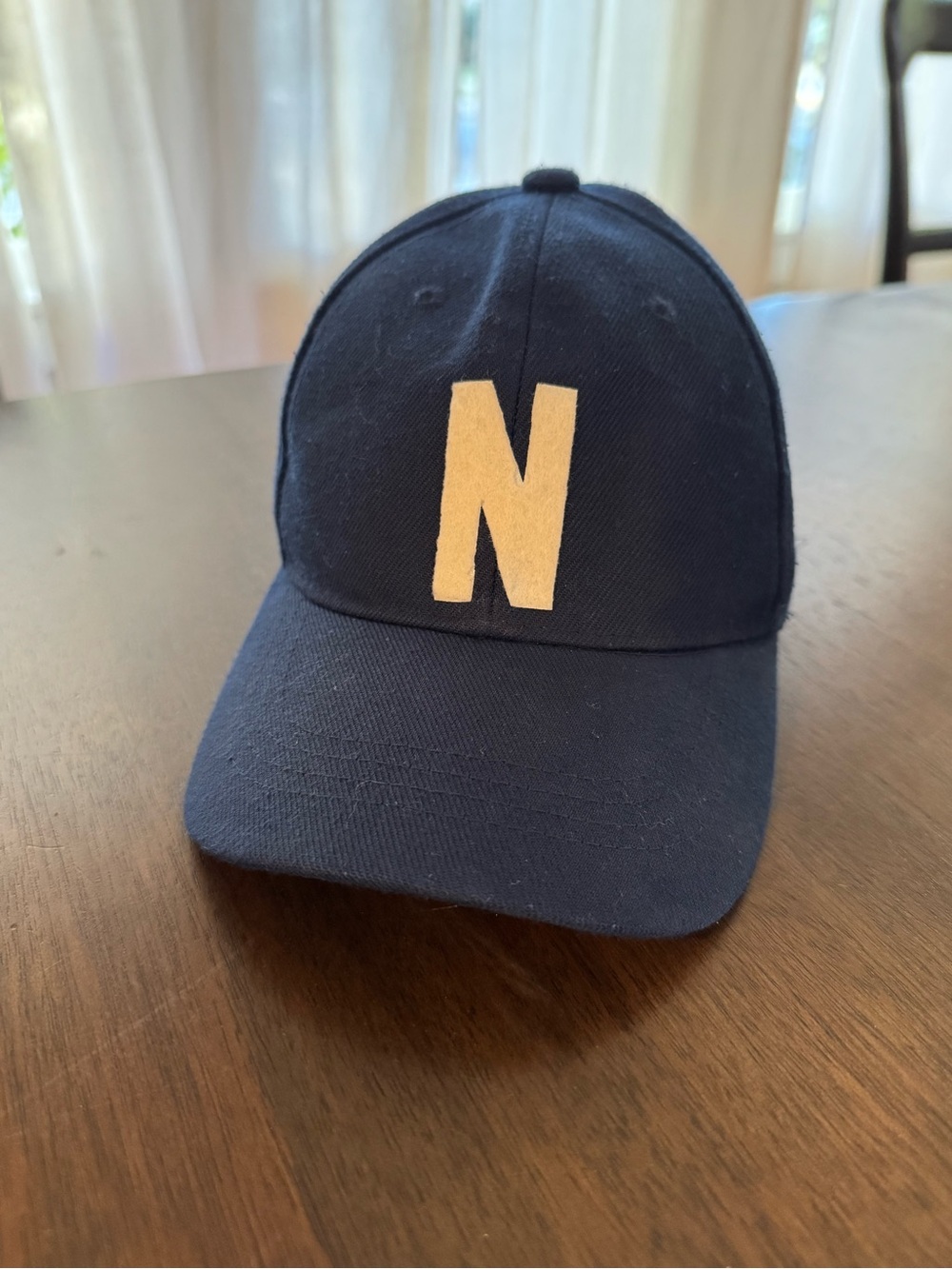 Kids Navy Baseball Cap with Cream 'N' Patch